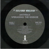 Anthrax - Spreading The Disease, Side Two Vinyl Sticker